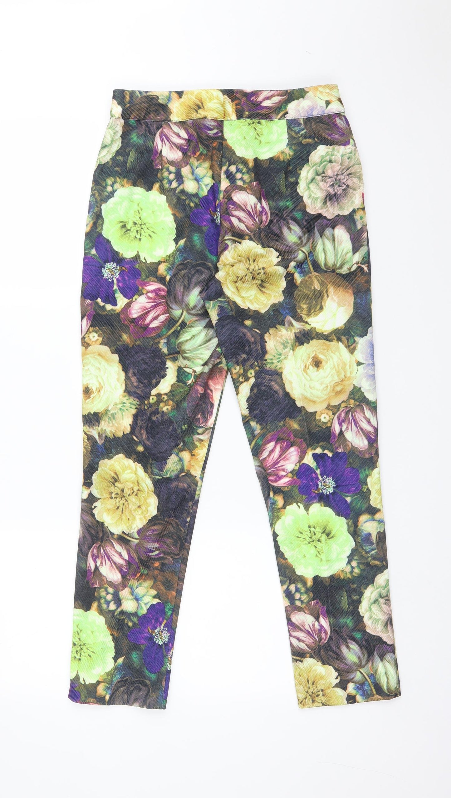 Darling Womens Multicoloured Floral Polyester Capri Trousers Size XS L25 in Regular
