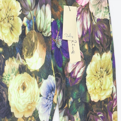 Darling Womens Multicoloured Floral Polyester Capri Trousers Size XS L25 in Regular