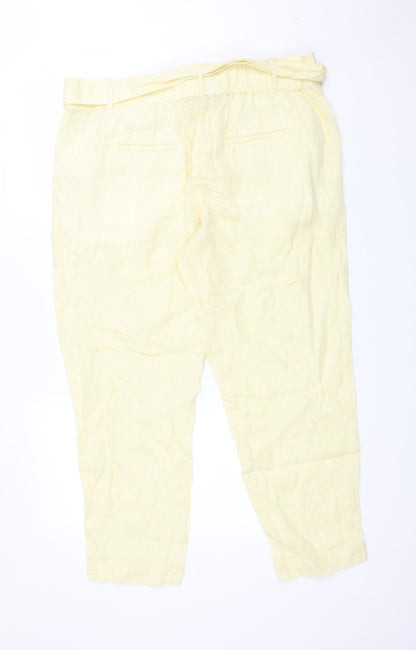 Womens UK Size 16 M&S Regular Fit  Yellow Trousers