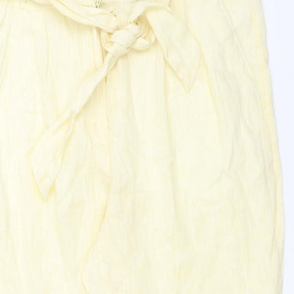Womens UK Size 16 M&S Regular Fit  Yellow Trousers