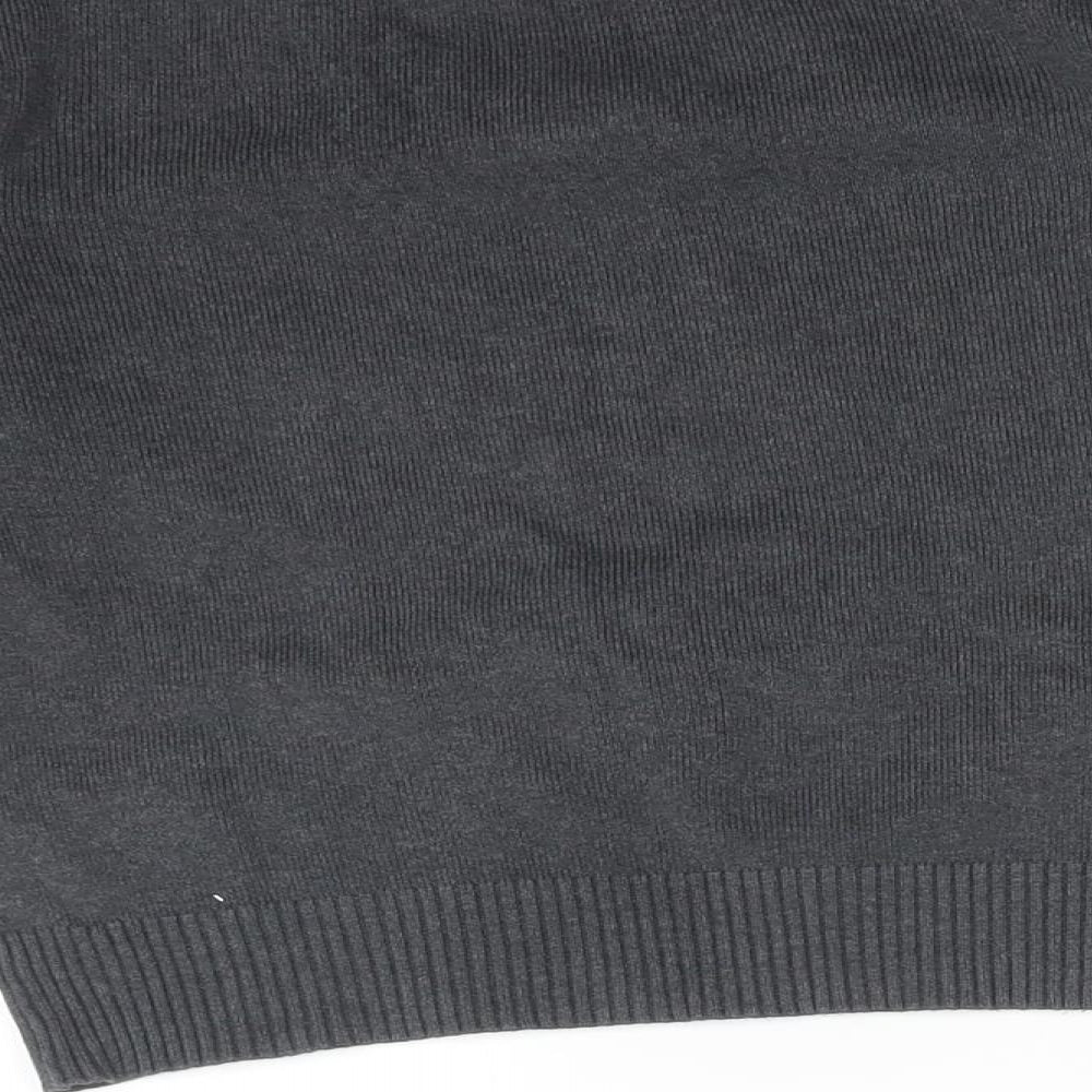 Brand and care label for Marks & Spencer boys’ grey cotton pullover sweatshirt, size 4-5, years - school