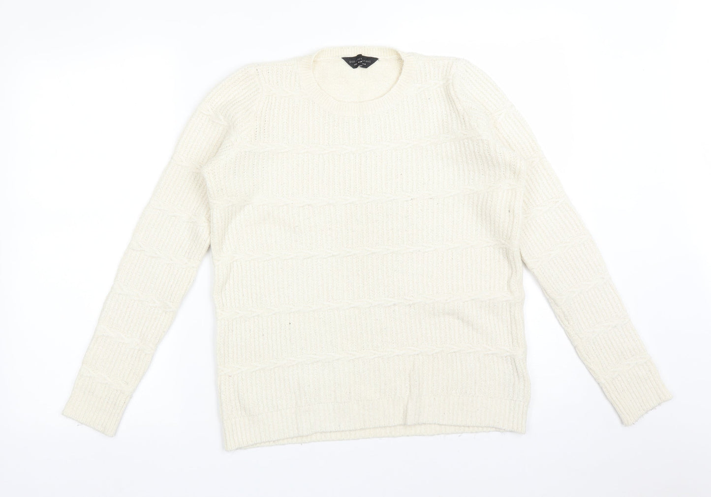 Womens UK Size 10 Dorothy Perkins White Pullover Jumper