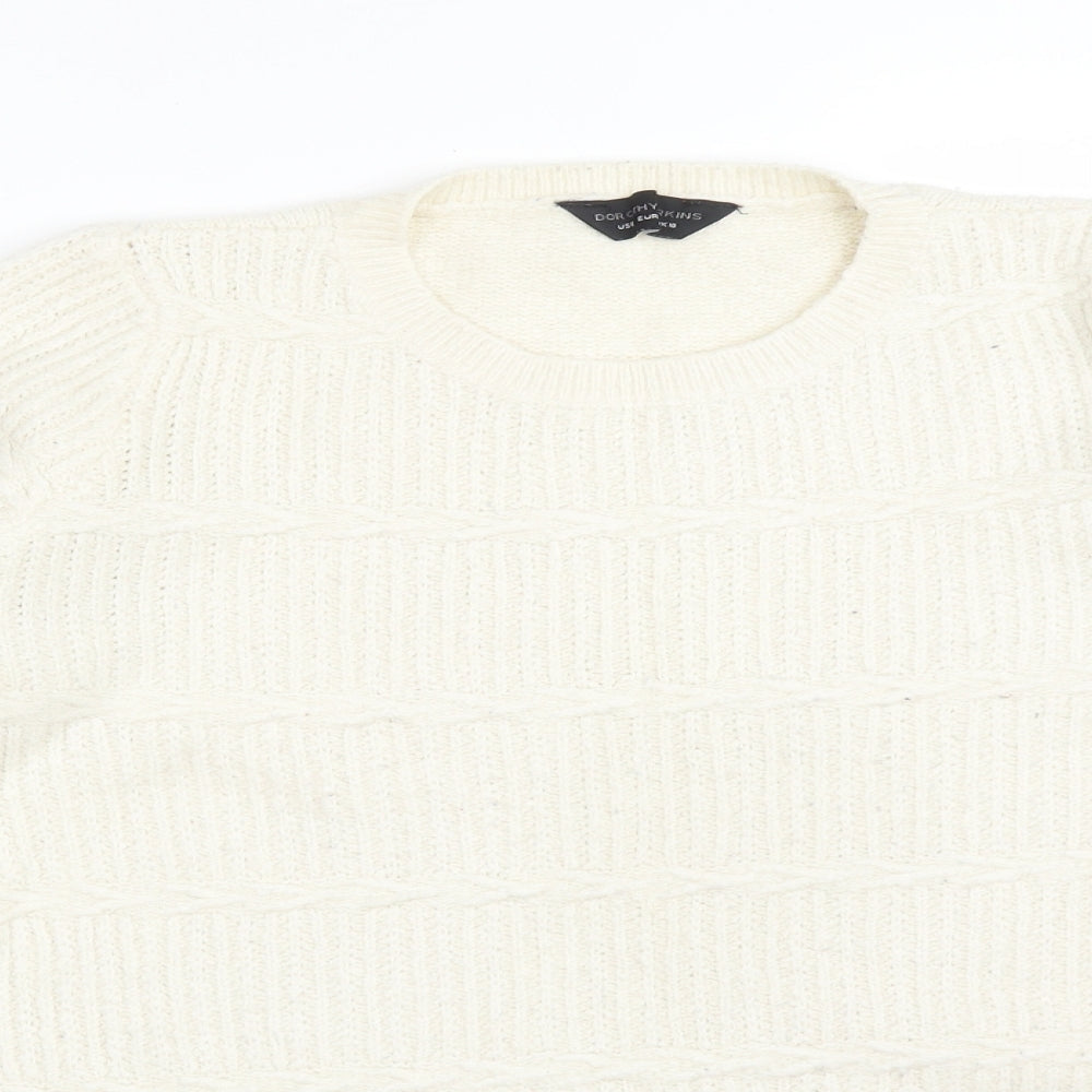 Womens UK Size 10 Dorothy Perkins White Pullover Jumper