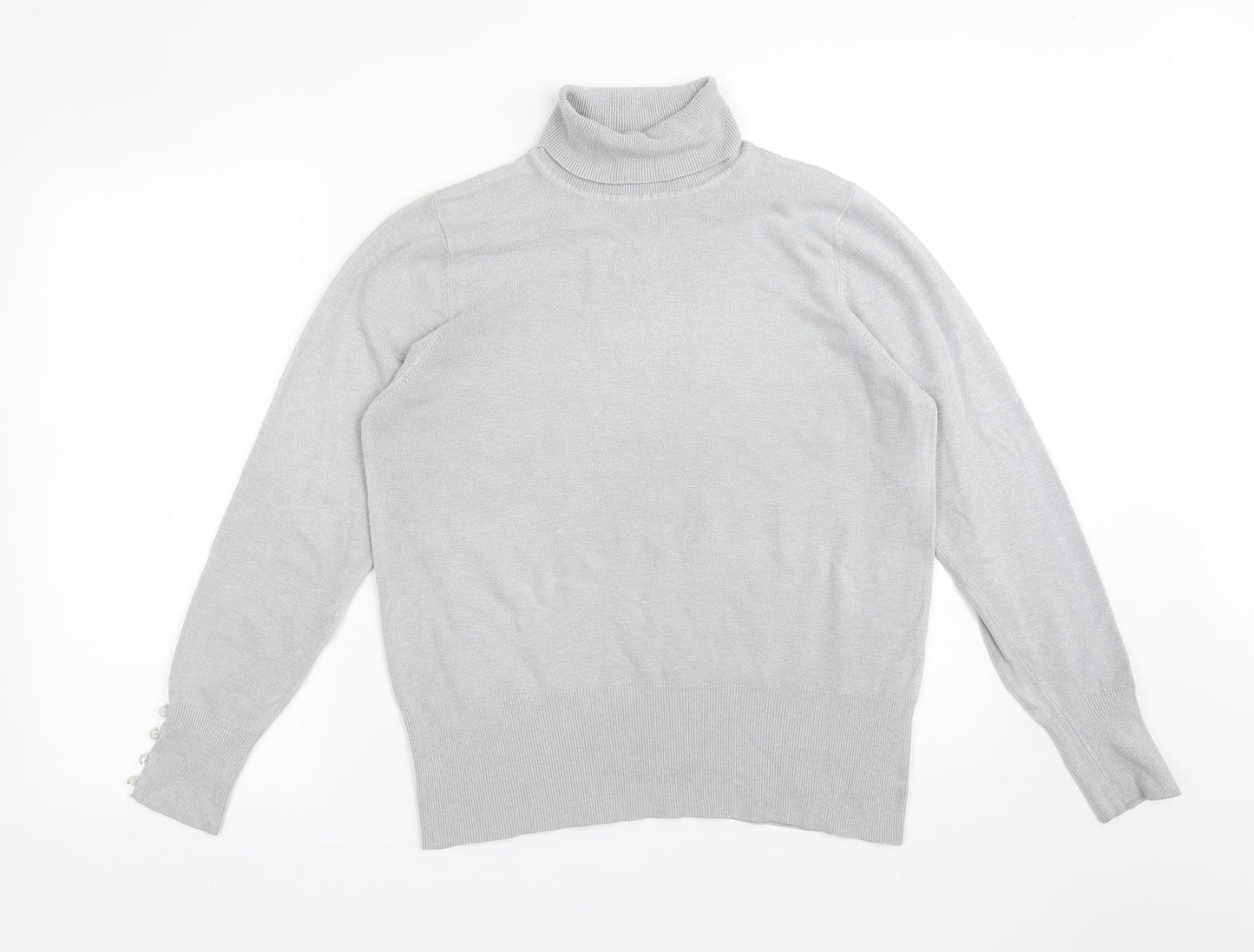 Womens UK Size L CMD Grey Basic T-Shirt