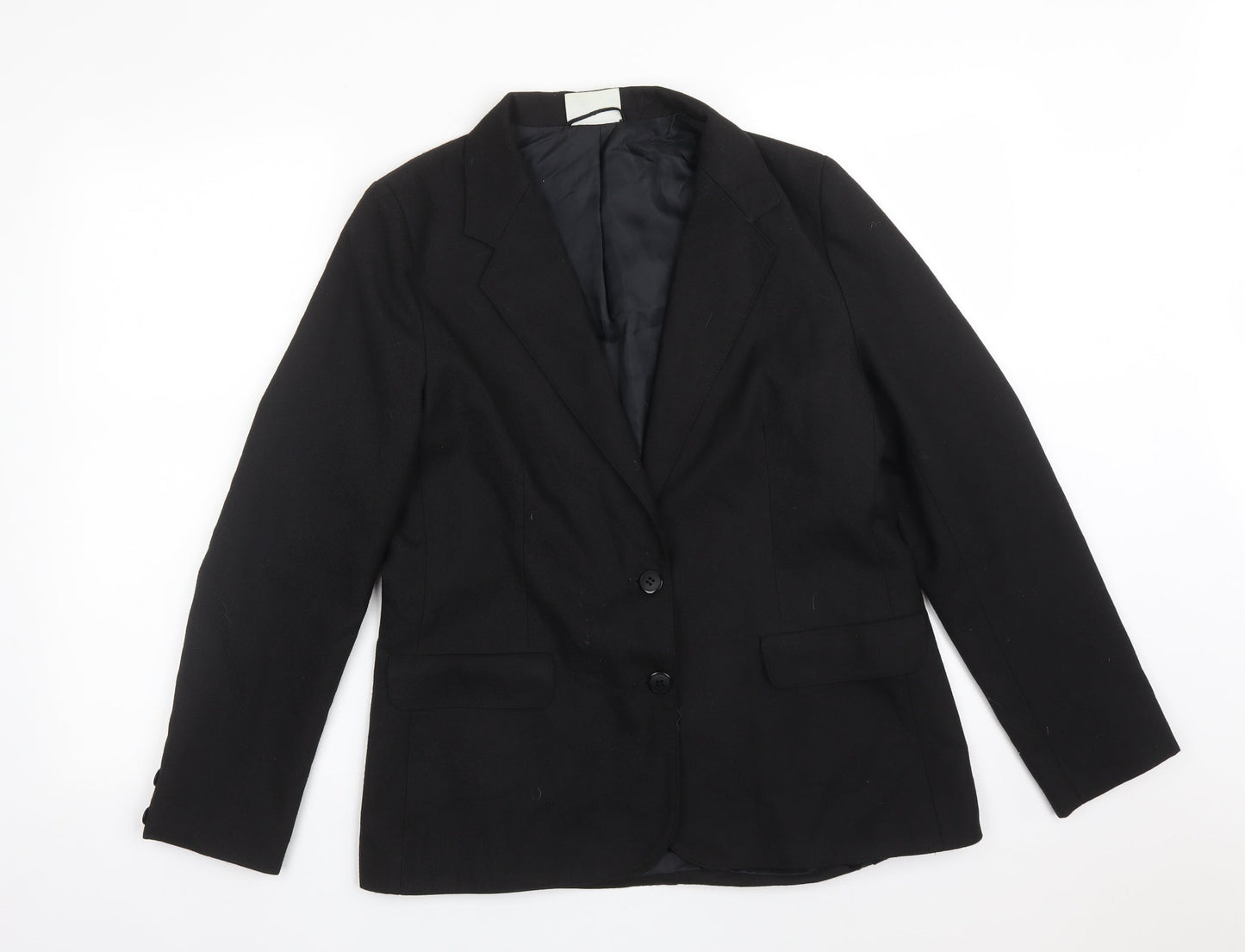Debenhams Womens Black  Polyester Jacket Suit Jacket Size 14