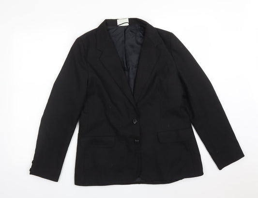 Debenhams Womens Black  Polyester Jacket Suit Jacket Size 14