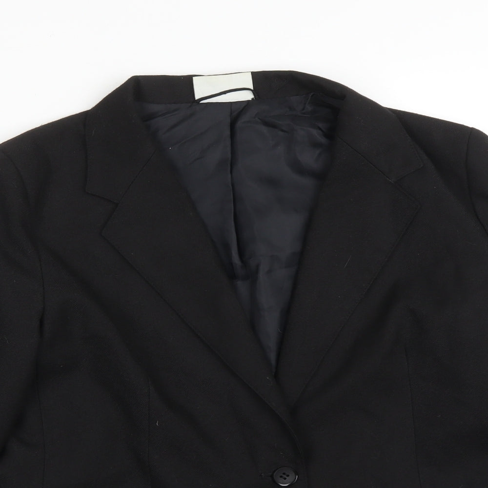 Debenhams Womens Black  Polyester Jacket Suit Jacket Size 14