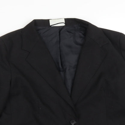 Debenhams Womens Black  Polyester Jacket Suit Jacket Size 14