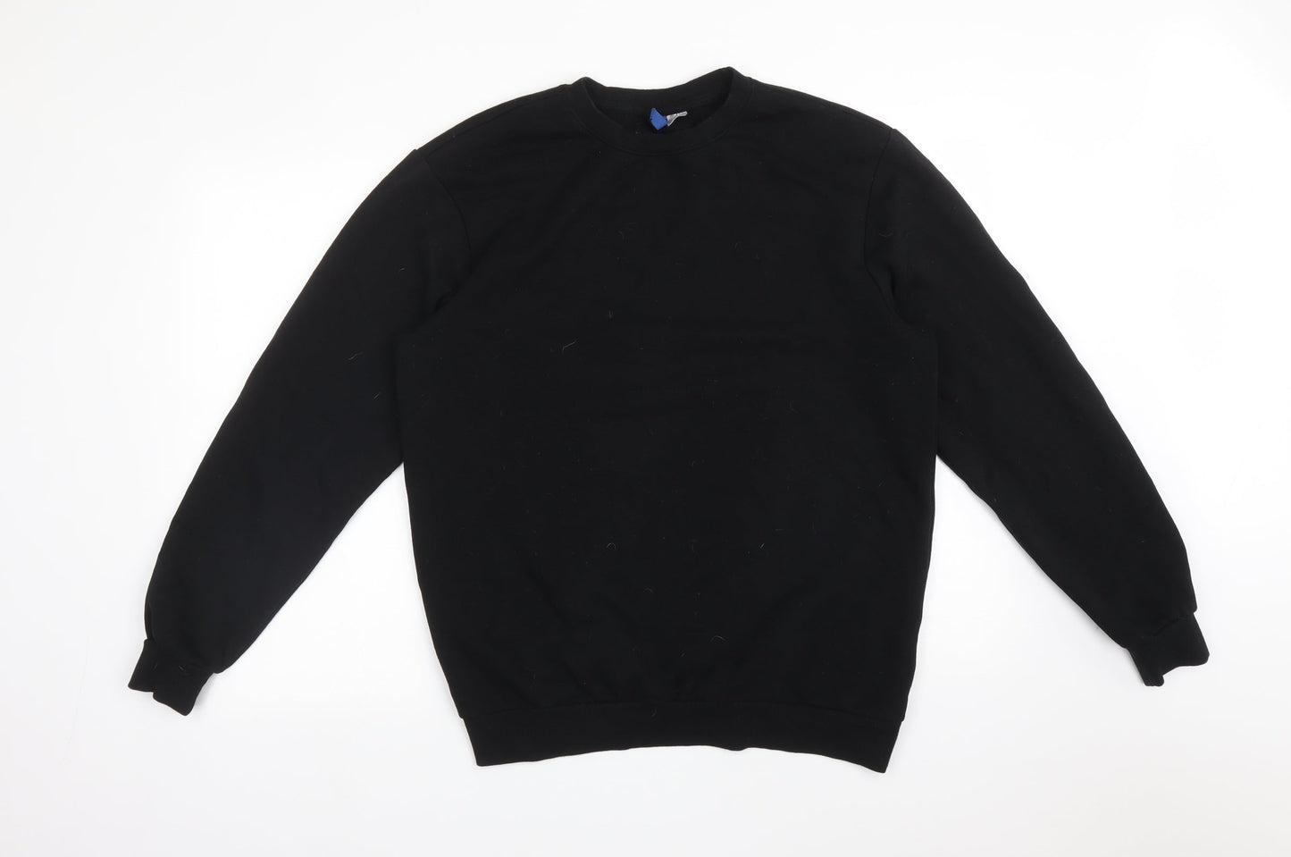 H&M Womens Black  Cotton Pullover Sweatshirt Size S