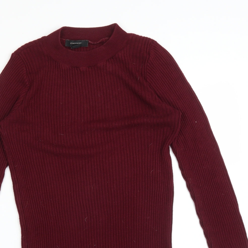 Atmosphere Womens Red Striped Viscose Bodycon  Size 12