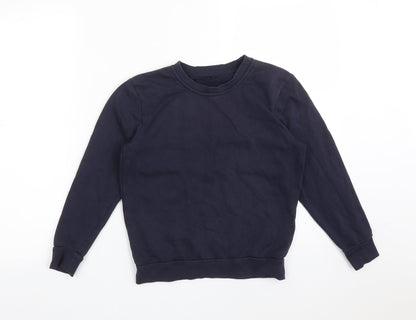 George Boys Blue  Cotton Pullover Sweatshirt Size 8-9 Years
