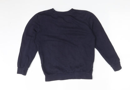 George Boys Blue  Cotton Pullover Sweatshirt Size 8-9 Years