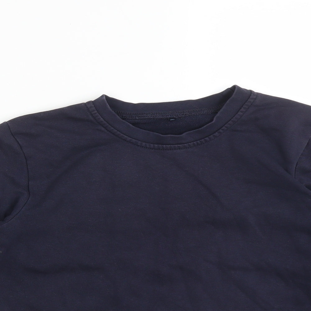 George Boys Blue  Cotton Pullover Sweatshirt Size 8-9 Years
