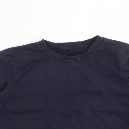 George Boys Blue  Cotton Pullover Sweatshirt Size 8-9 Years
