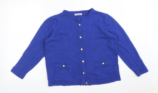 Womens UK Size 16 M&S Blue Cardigan Jumper
