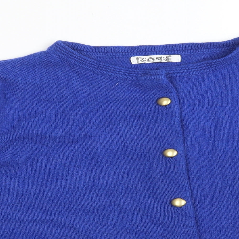 Womens UK Size 16 M&S Blue Cardigan Jumper