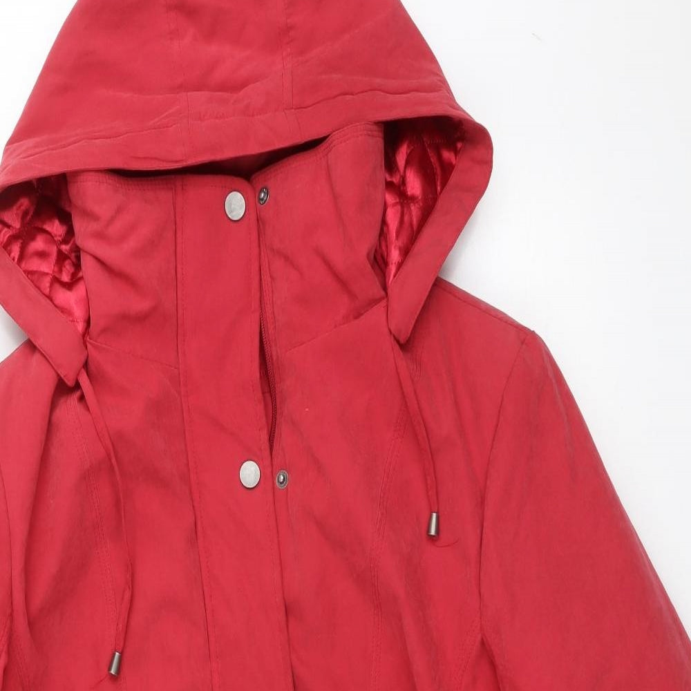 BM  Womens Red   Overcoat Coat Size L