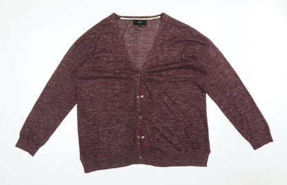 Womens UK Size 16 NEXT Red Cardigan Jumper