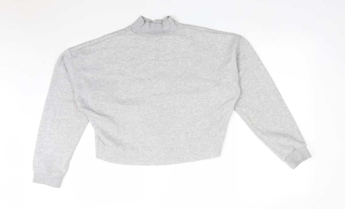 Back view of Primark women’s grey cotton pullover sweatshirt, size S