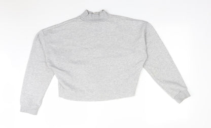 Back view of Primark women’s grey cotton pullover sweatshirt, size S