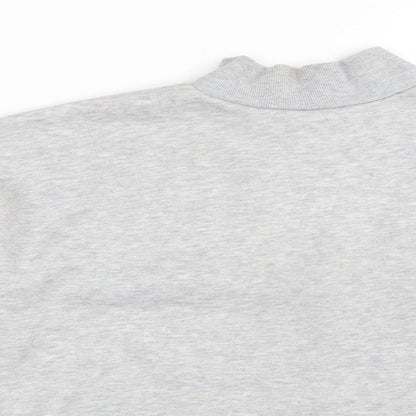 Close-up detail of Primark women’s grey cotton pullover sweatshirt, size S