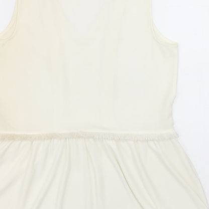 NEXT Womens Ivory  Polyester A-Line  Size 6  V-Neck