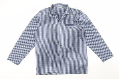 Mens UK Size M Marks and Spencer Blue  Button-Up Long Sleeve Casual Shirt
