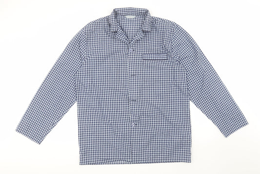 Mens UK Size M Marks and Spencer Blue  Button-Up Long Sleeve Casual Shirt