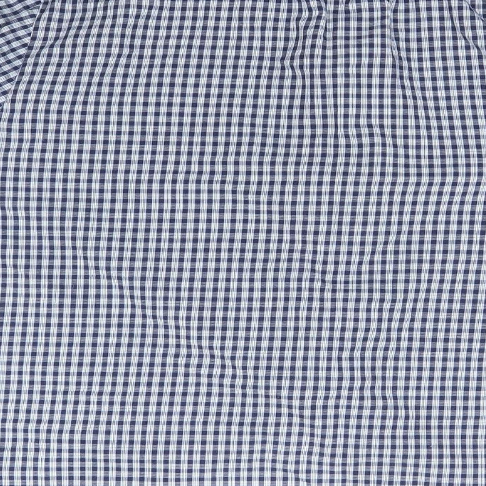 Mens UK Size M Marks and Spencer Blue  Button-Up Long Sleeve Casual Shirt