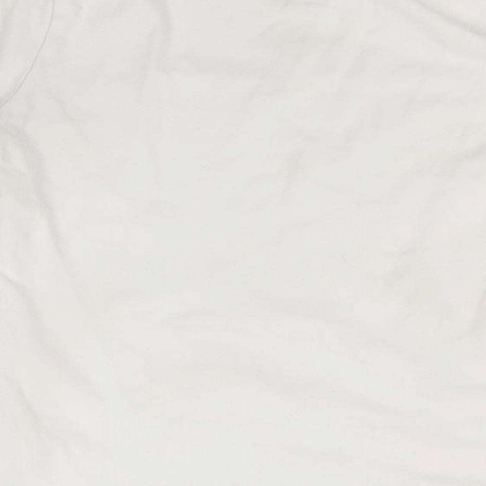 SheIn Womens White   Basic T-Shirt Size 12 Square Neck