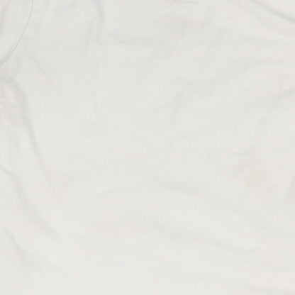 SheIn Womens White   Basic T-Shirt Size 12 Square Neck