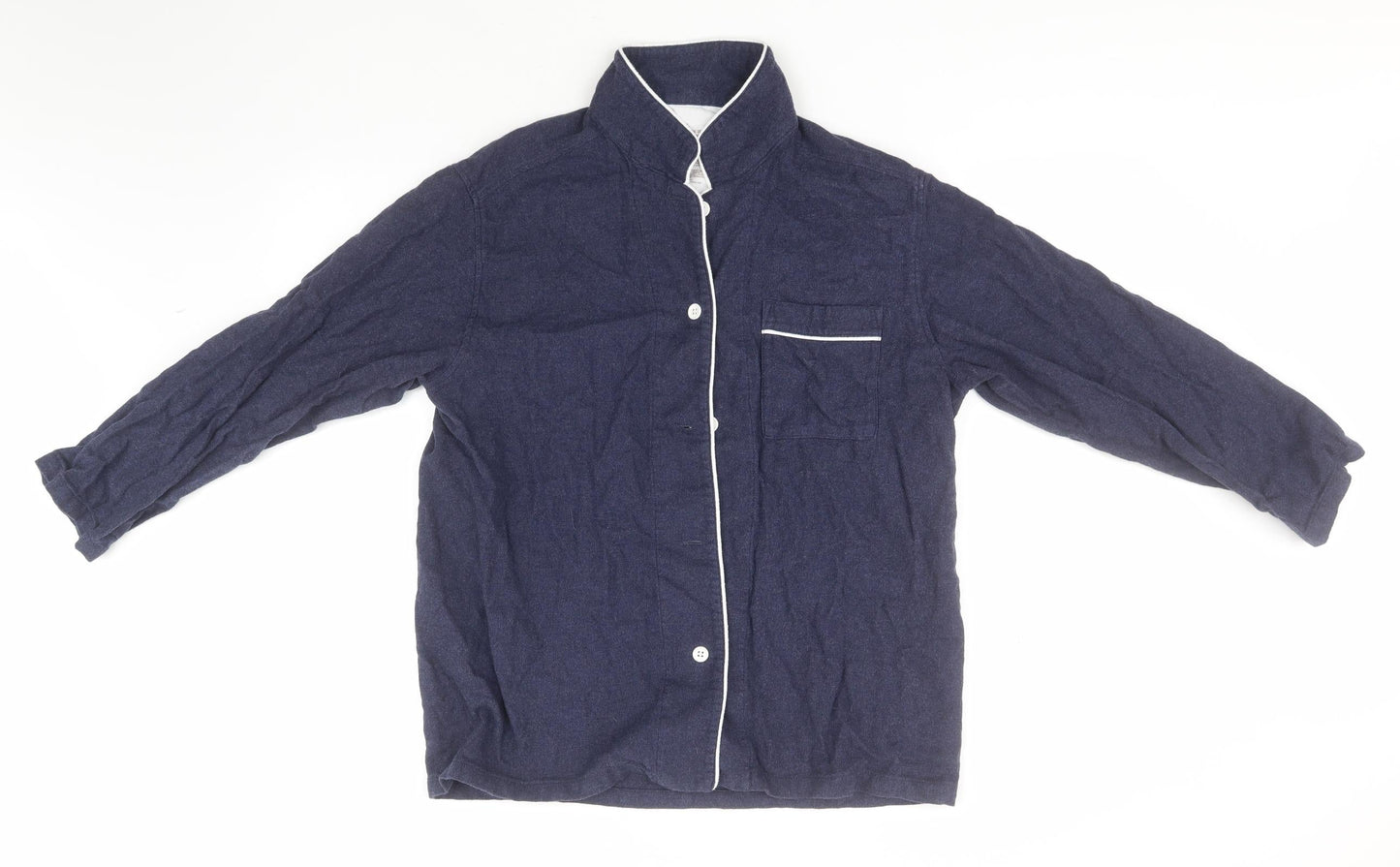 Mens UK Size L Preworn Blue  Button-Up Long Sleeve Casual Shirt