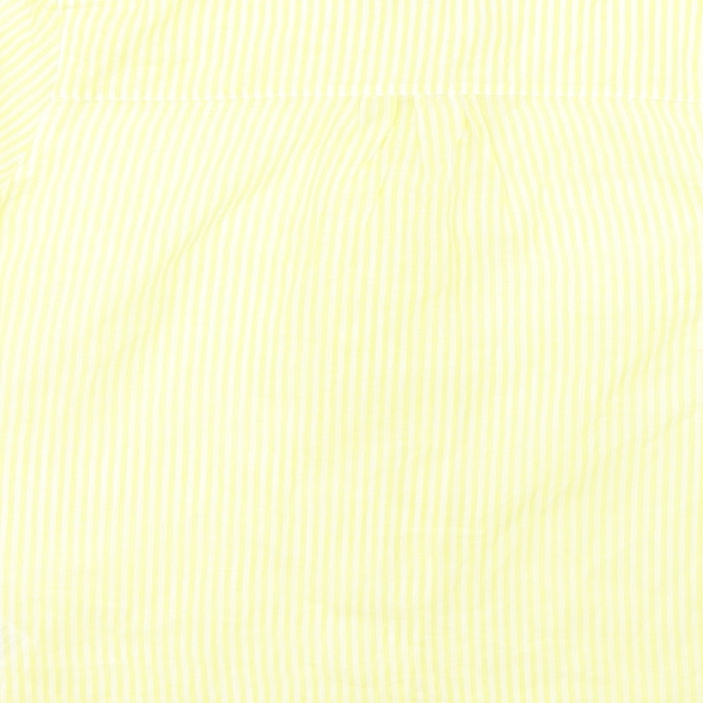 Womens UK Size 6 NEXT Yellow Basic Button-Up
