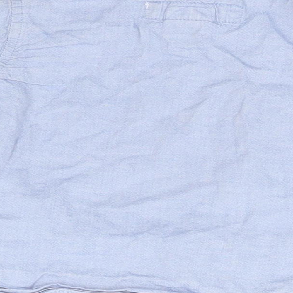 H&M Boys Blue  Cotton Basic Button-Up Size 3-6 Months Collared