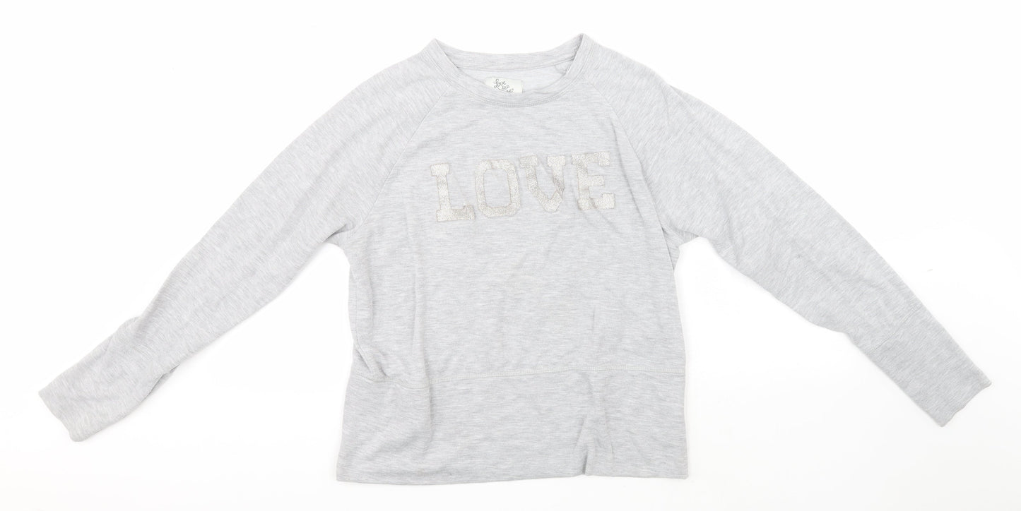 Primark Womens Grey Round Neck  Polyester Pullover Jumper Size 6   - Love