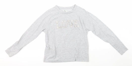 Primark Womens Grey Round Neck  Polyester Pullover Jumper Size 6   - Love