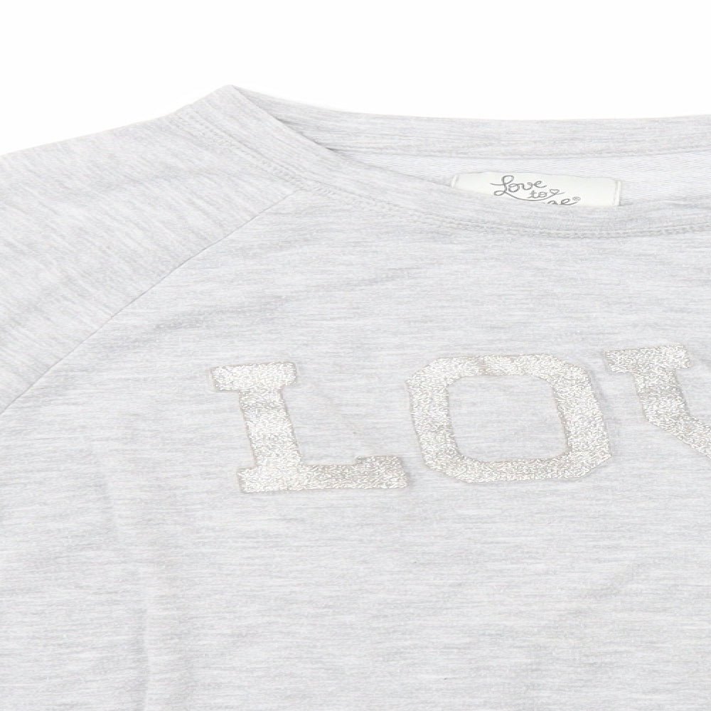 Primark Womens Grey Round Neck  Polyester Pullover Jumper Size 6   - Love