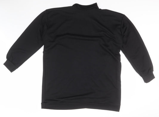 Boohoo Womens Black High Neck  Polyester Pullover Jumper Size 16