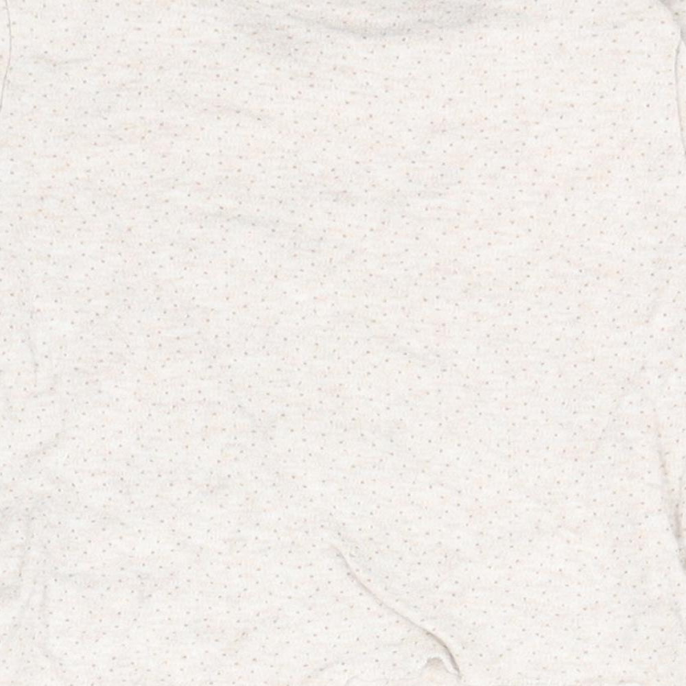 George Girls Green Spotted Cotton Basic T-Shirt Size 2-3 Years Round Neck