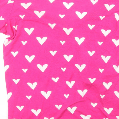 Be You Womens Pink Round Neck Geometric Viscose Cardigan Jumper Size 16