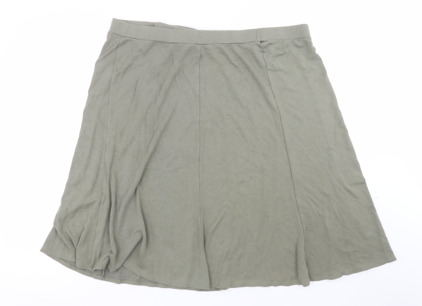 Bonmarché Womens Green  Viscose Straight & Pencil Skirt Size 22