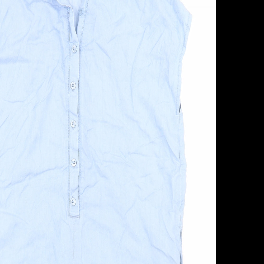 Womens UK Size 6 Atmosphere Blue Basic T-Shirt