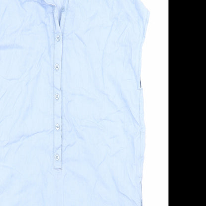 Womens UK Size 6 Atmosphere Blue Basic T-Shirt