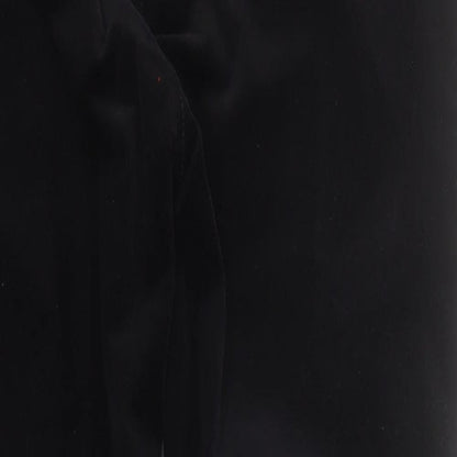 Marks and Spencer Womens Black  Cotton Trousers  Size 12 L28 in Regular