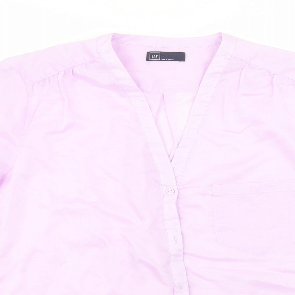 Womens UK Size L Gap Blue Basic Button-Up