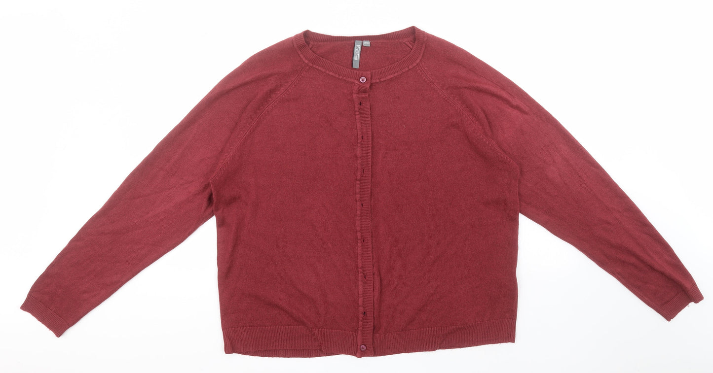 Womens UK Size 20 Preworn Pink Cardigan Jumper