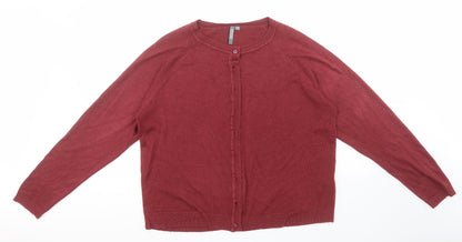Womens UK Size 20 Preworn Pink Cardigan Jumper