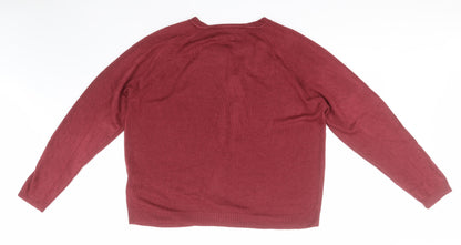 Womens UK Size 20 Preworn Pink Cardigan Jumper