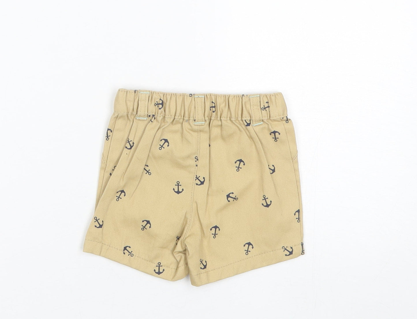 Preworn Baby Brown  Cotton Jogger Trousers Size 3-6 Months