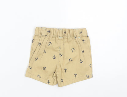 Preworn Baby Brown  Cotton Jogger Trousers Size 3-6 Months